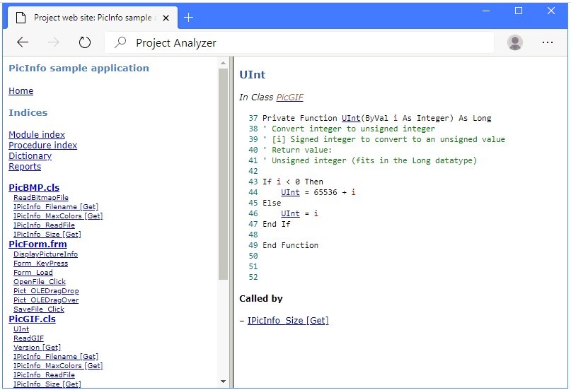 Project Analyzer