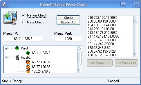 MooreR Proxy Checker