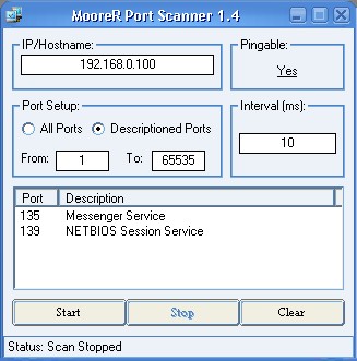 MooreR Port Scanner