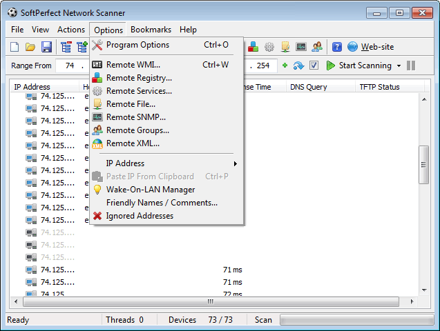 SoftPerfect Network Scanner