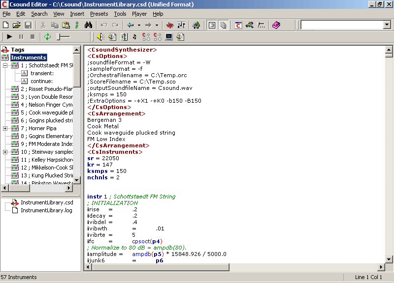 Csound Editor