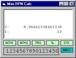 Mini RPN Calc
