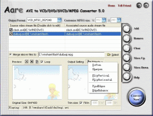 Aare AVI to VCD DVD SVCD MPEG Converter