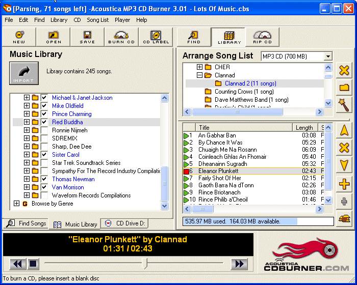 Acoustica MP3 CD Burner