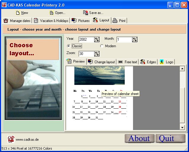 Calendar-Printery