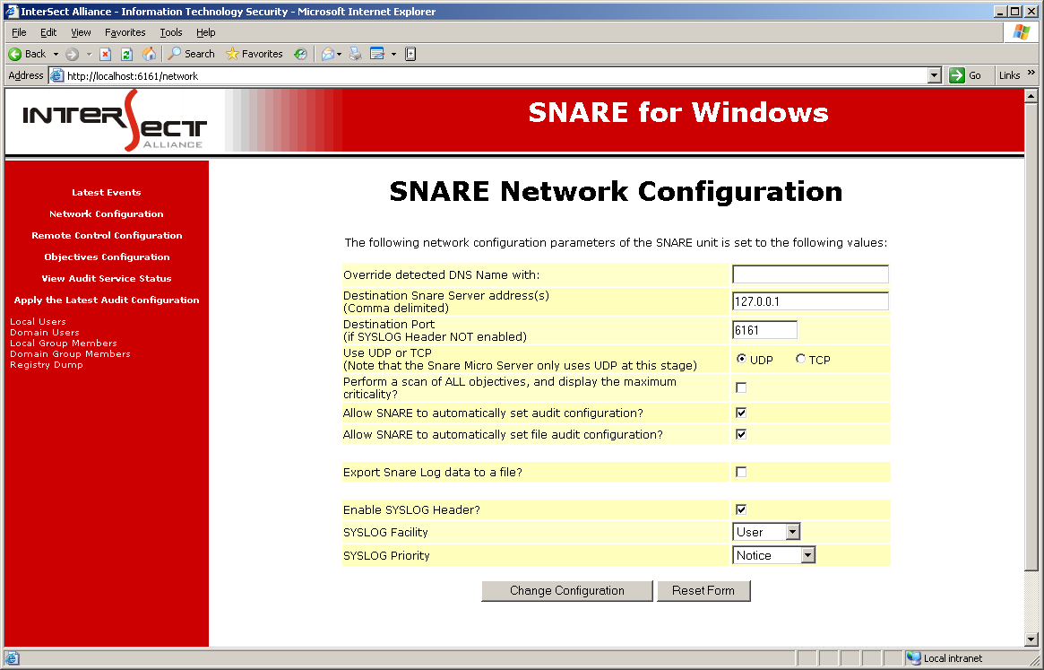 Snare Agent for Windows