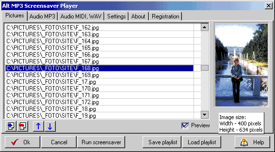 Alt MP3 Screensaver Player