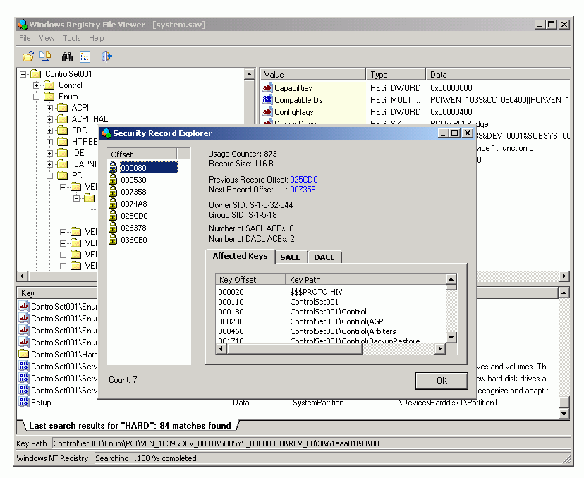 MiTeC Windows Registry File Viewer