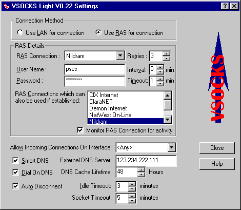 VSOCKS Light