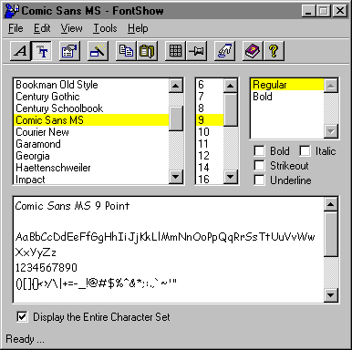 FontShow2000