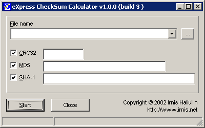 eXpress CheckSum Calculator (XCSC)