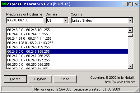 eXpress IP Locator (XIPL)