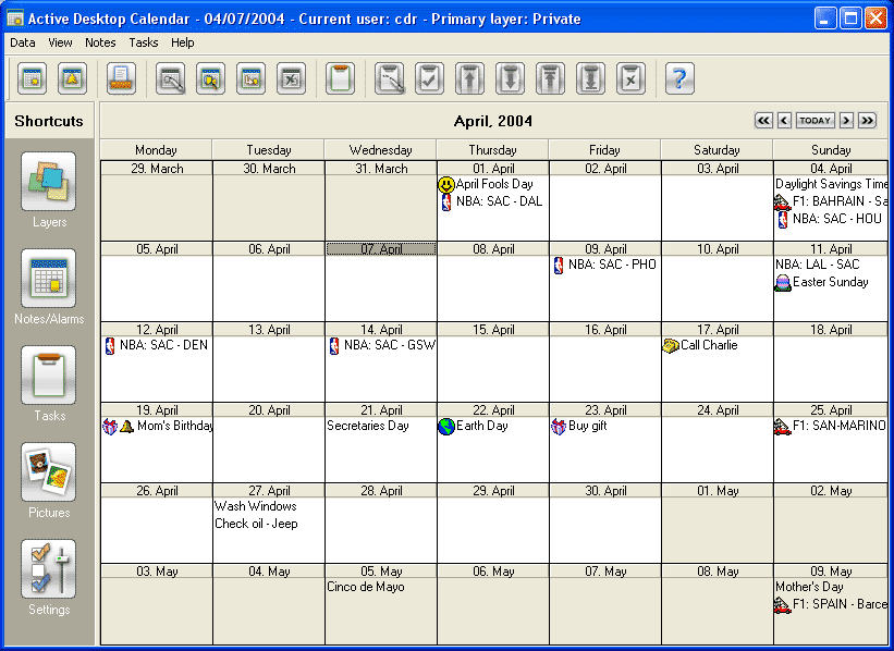 Active Desktop Calendar 【販売サイト】 ｜ worldsoft