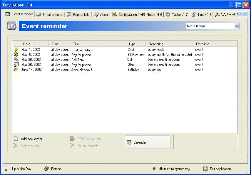 Tray Helper freeware version