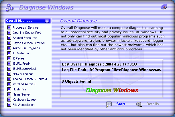Diagnose Windows