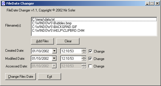 FileDate Changer