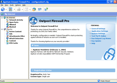 Agnitum Outpost Firewall Pro Business License (２年間更新・サポート)