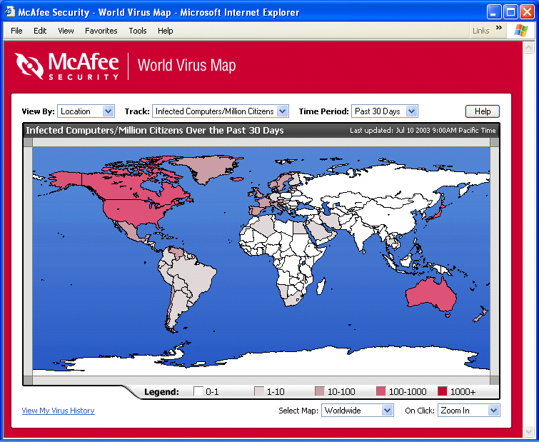 McAfee VirusScan (マカフィーウィルススキャン) 2005