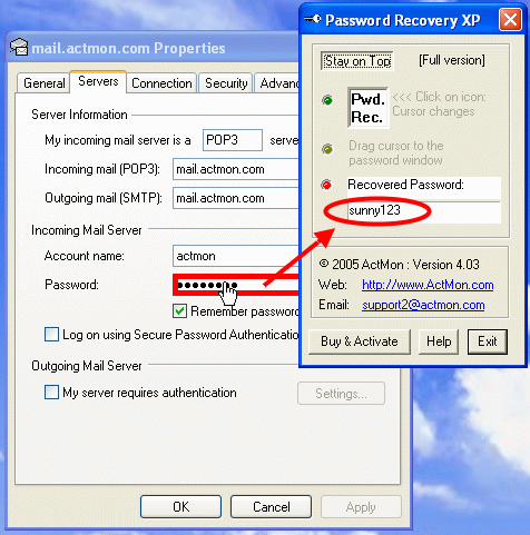 ActMon Password Recovery XP