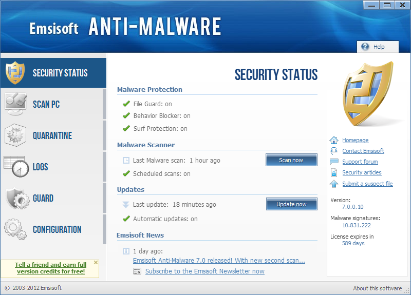 Emsisoft Anti-Malware - 1 Year