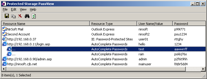 Protected Stroage PassView