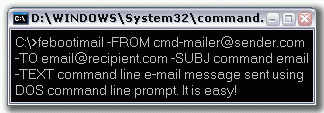 febooti Command line email (Personal Use License)