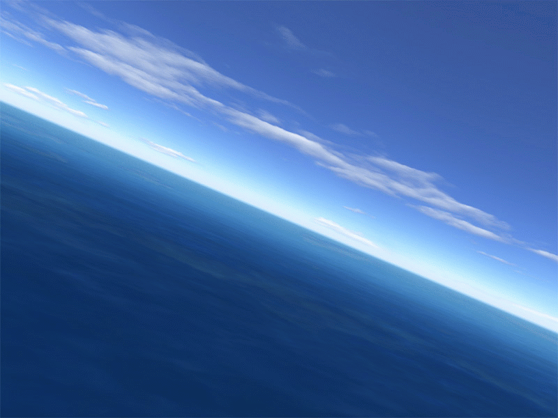 Flight over sea 3D Screensaver
