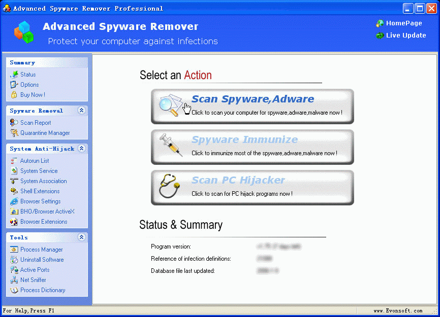 Advanced Spyware Remover Free Edition