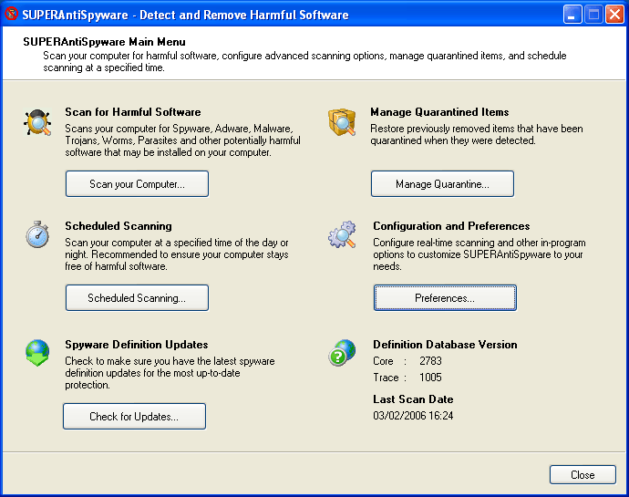SUPERAntiSpyware Free Edition
