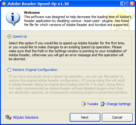 Adobe Reader SpeedUp