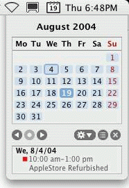 MenuCalendarClock for iCal