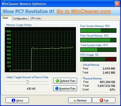 WinCleaner Memory Optimizer
