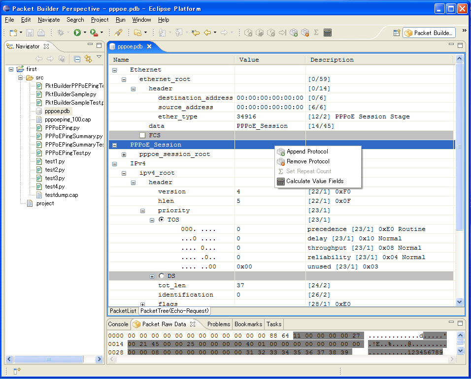 Fine Packet Builder
