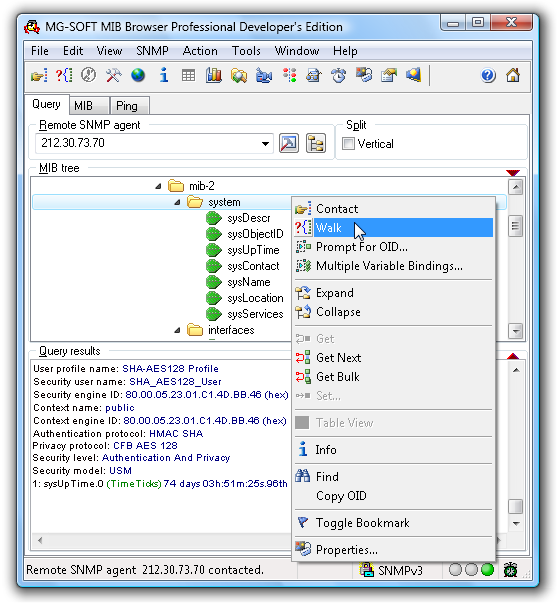 MG-SOFT MIB Browser Pro. with MIB Compiler SNMPv1/v2c for Windows - Single user license