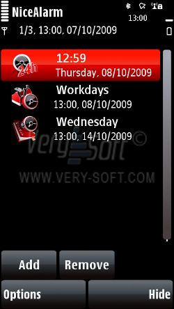 NiceAlarm for OS Symbian v.9