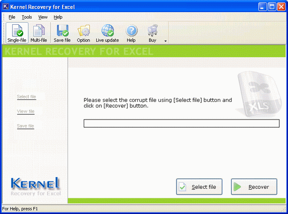 Kernel Recovery for Excel