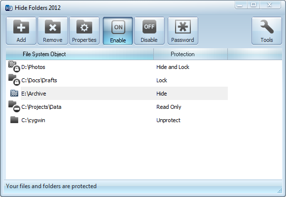Hide Folders 2012 single license