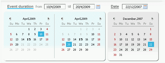 dhtmlxCalendar (Enterprise License)