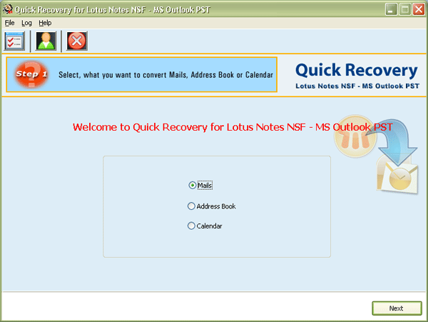 Quick Recovery for Lotus Notes NSF to MS Outlook PST - Corporate License