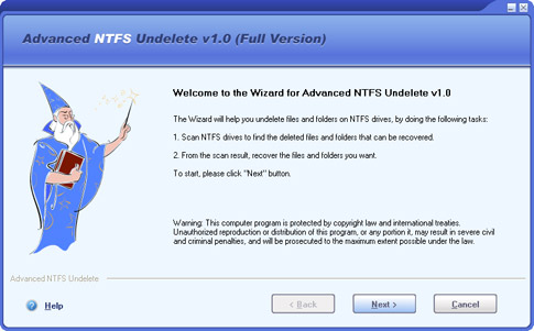 Advanced NTFS Undelete
