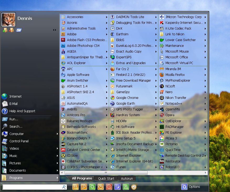 Vista Start Menu PRO Version