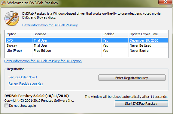 DVDFab Passkey for DVD (永久無料アップグレード＆サポート付き)