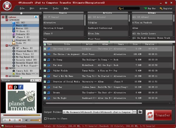 4Videosoft iPad PC 転送