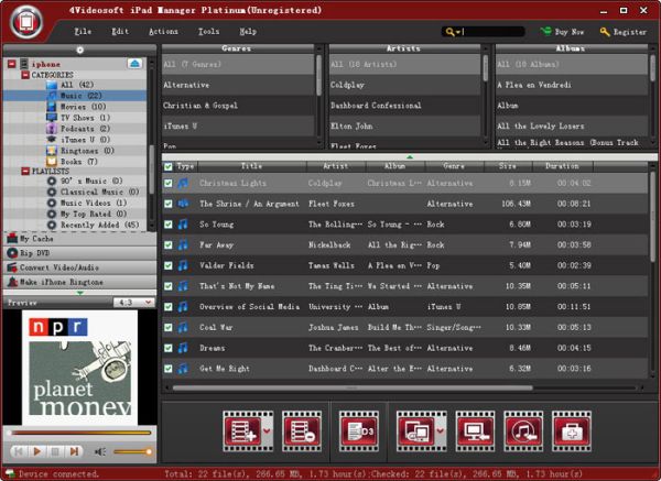 4Videosoft iPad マネージャー