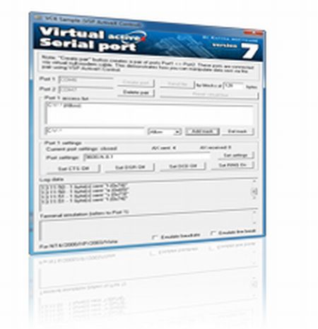 Virtual Serial Port ActiveX Control (Single User License)