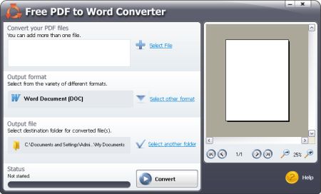 SmartSoft Free PDF to Word Converter