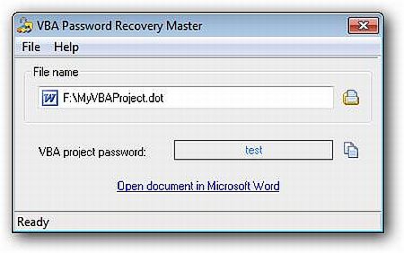 VBA Password Recovery Master -Personal Edition