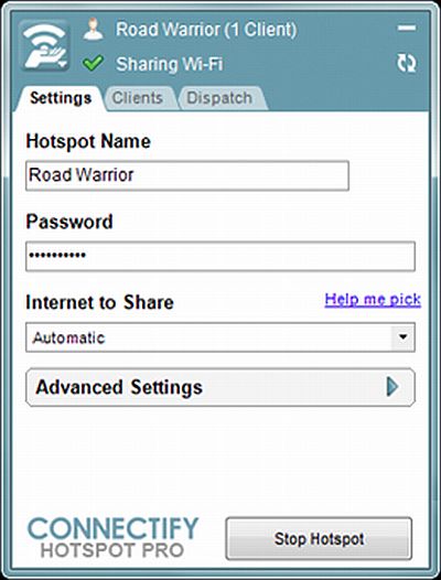 Connectify Hotspot Lite