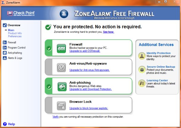 ZoneAlarm Free Firewall