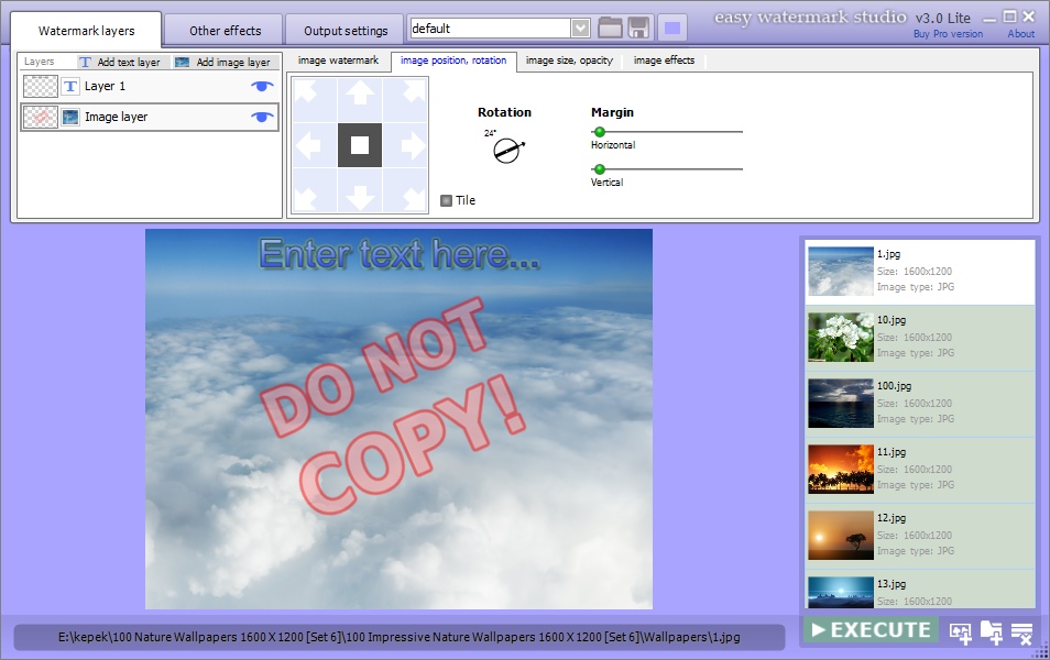 Easy Watermark Studio PRO - Single PC license